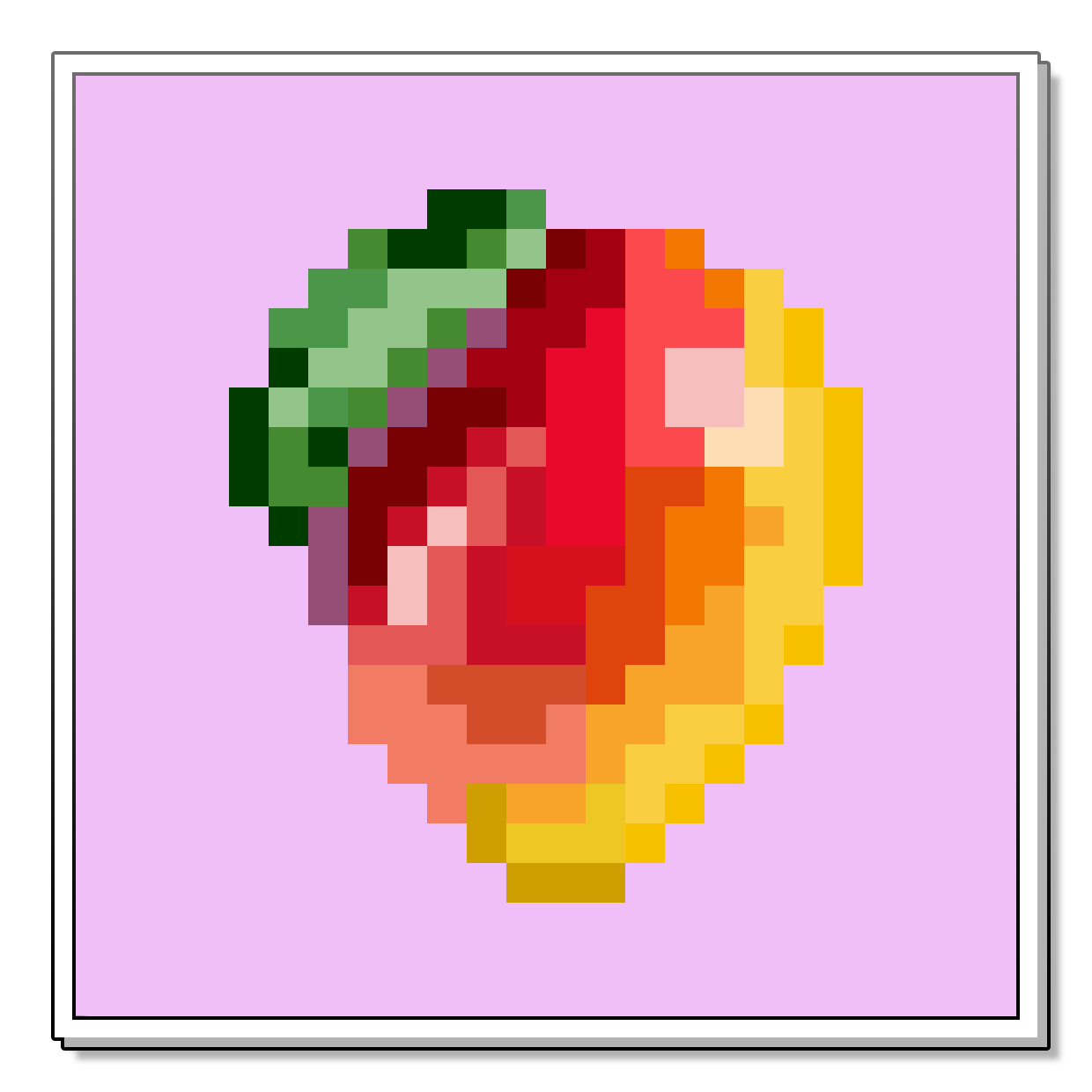 Leopard fruit pixel art